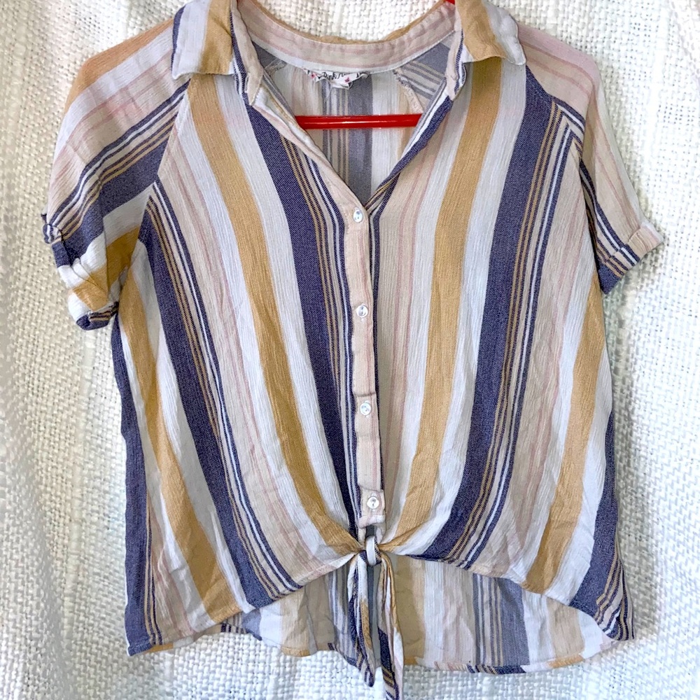 Striped button down shirt